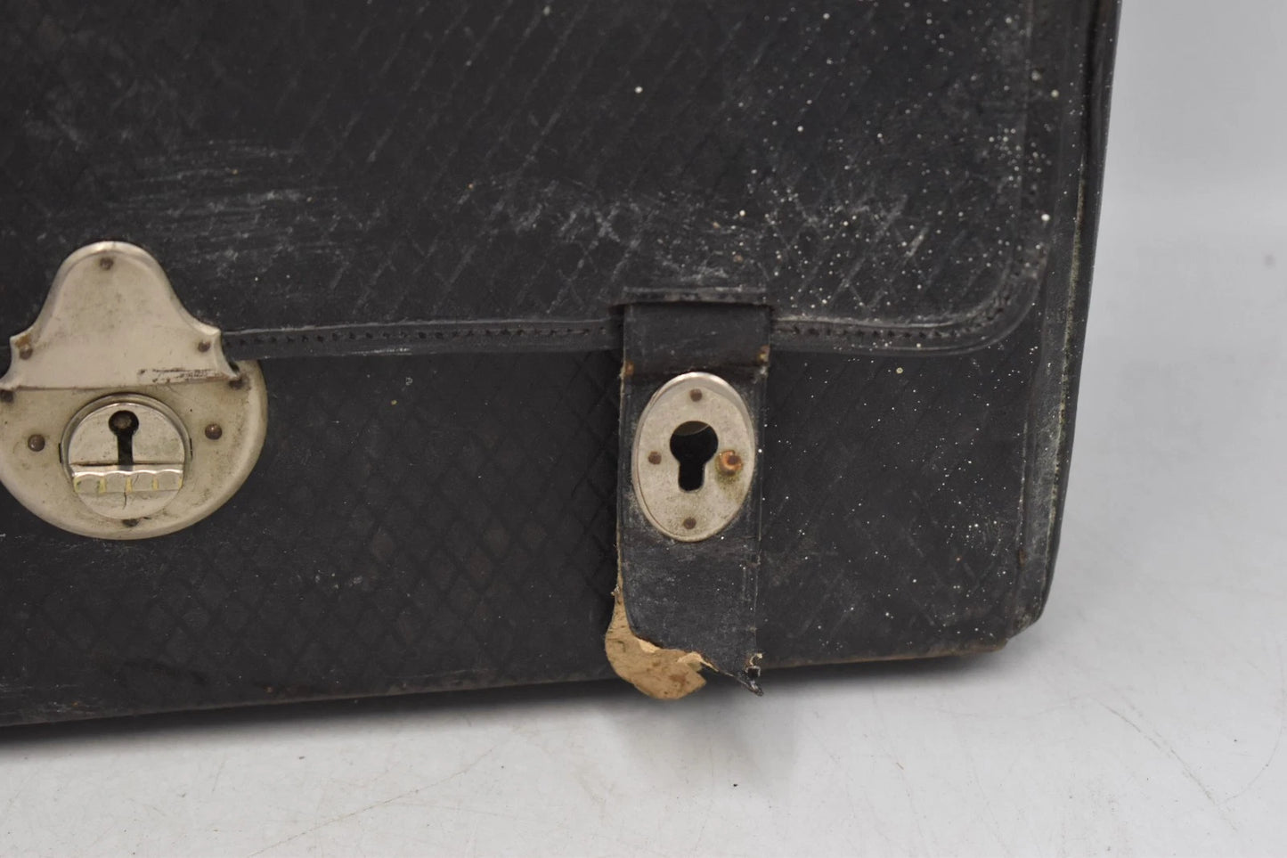 Antique Edwardian Leather Portmanteau Case Bag with Contents 32cm