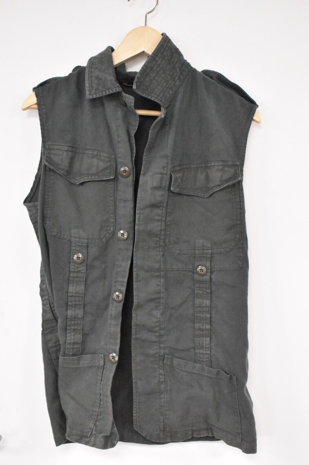 German Army Moleskin Cotton Sleeveless Shirt Vest Jacket – 38" Chest, Military