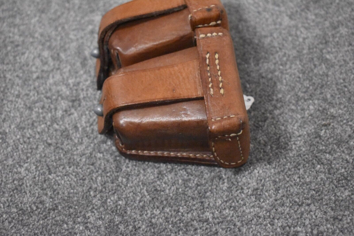 WWII German Army K98 Brown Leather Ammunition Pouch – Early War Luftwaffe