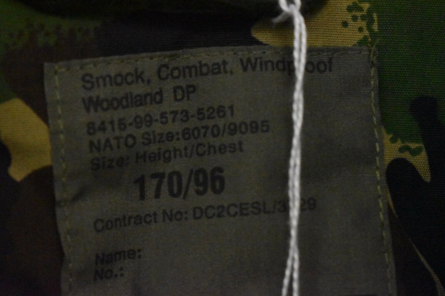 British Army Smock Combat Windproof Woodland DPM Jacket – Size 170/96 S2000
