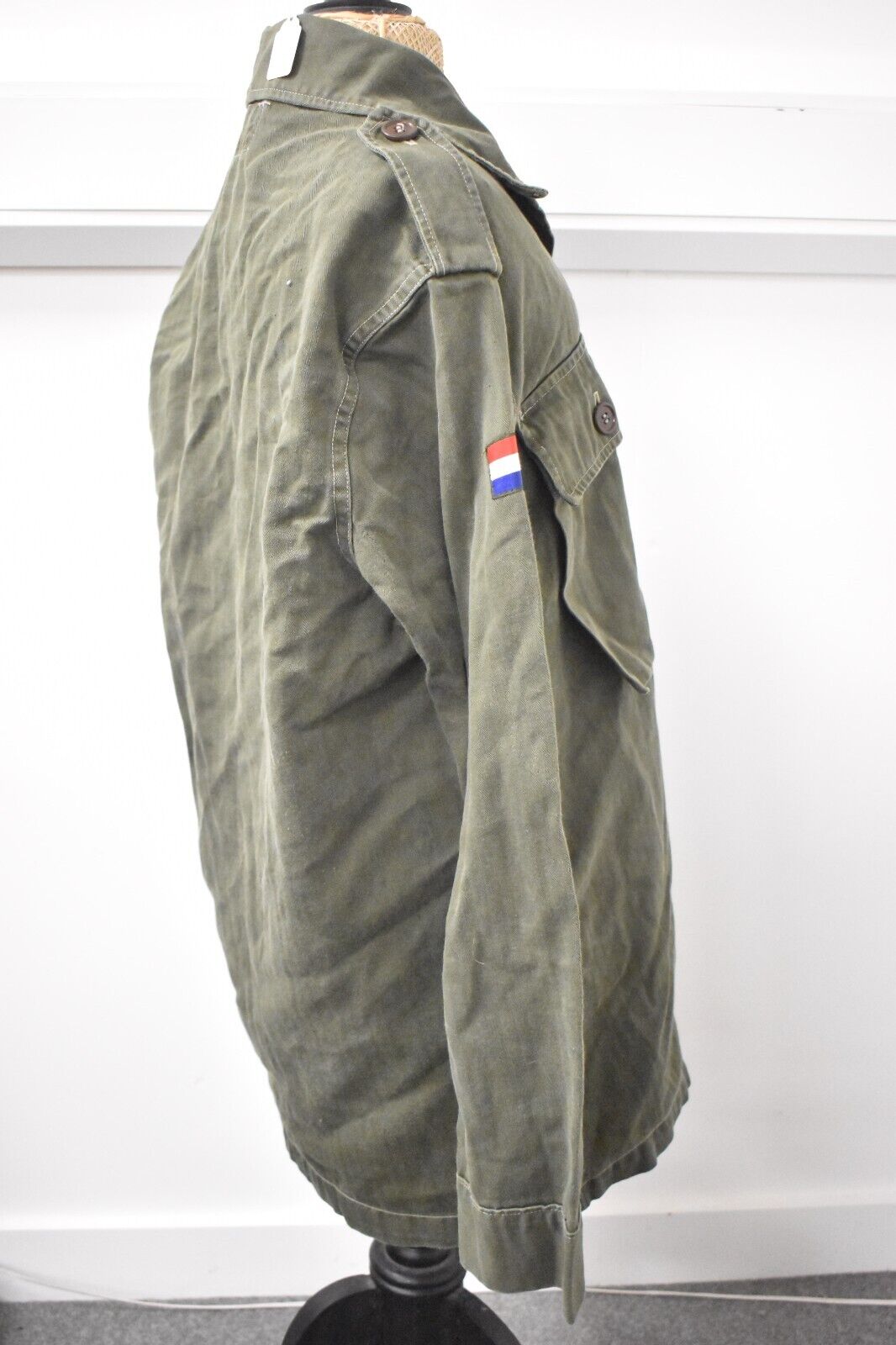 Vintage 1959 Dutch Army Fatigue Utility Shirt – Chest 38" – Authentic Military