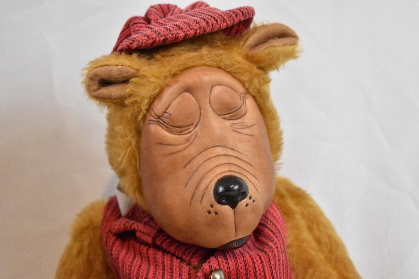 Vintage Georgette Zlomke Style Ceramic Face Artist Teddy Bear – Fully Jointed