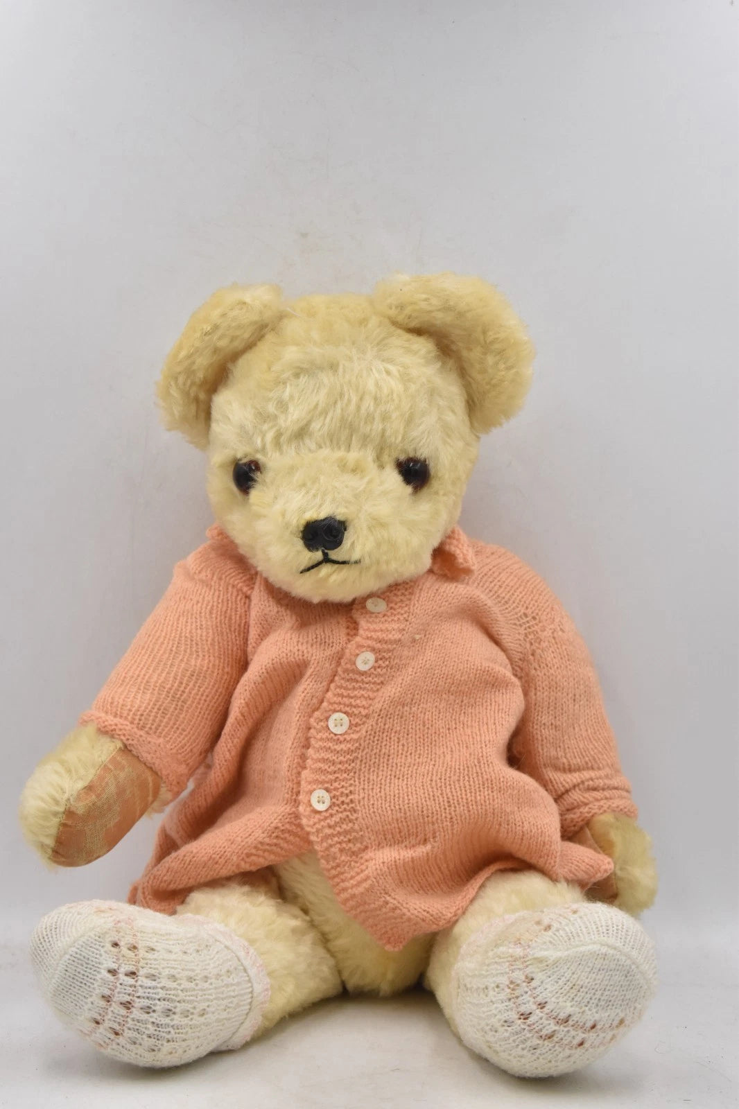 Vintage 1960s Alpha Farnell Mohair Teddy Bear Moulded Nose 46cm