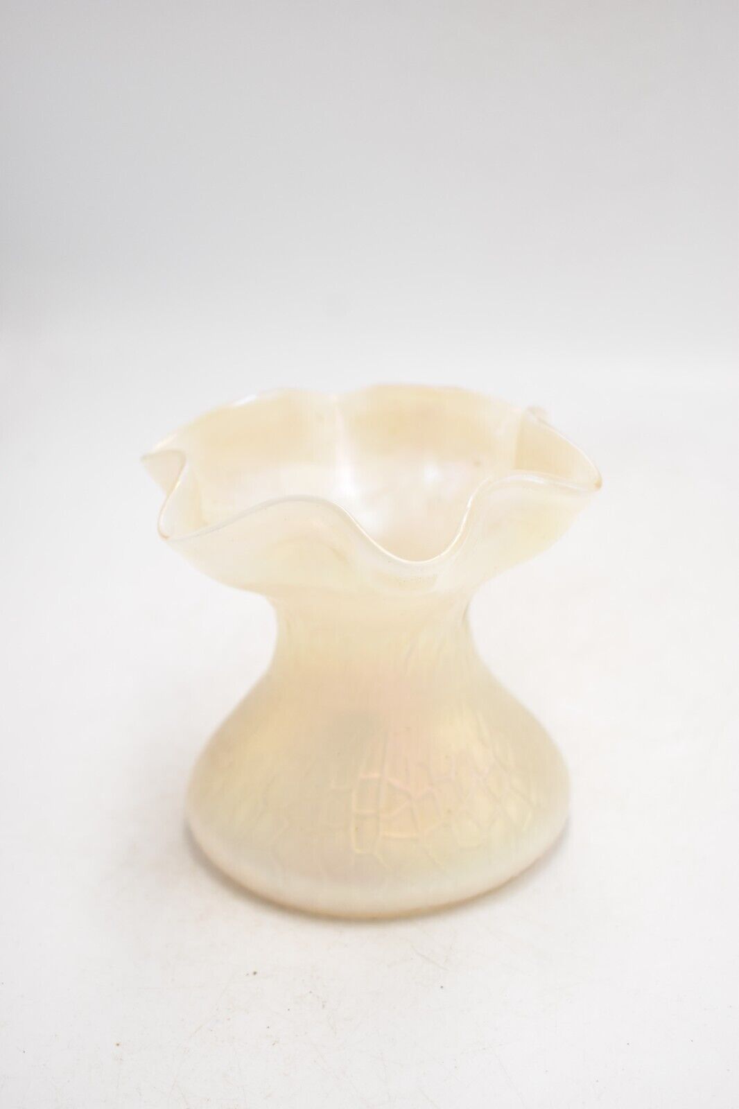 Antique Kralik Glass Vase – Iridescent Matt Lustre – Art Nouveau Bohemian