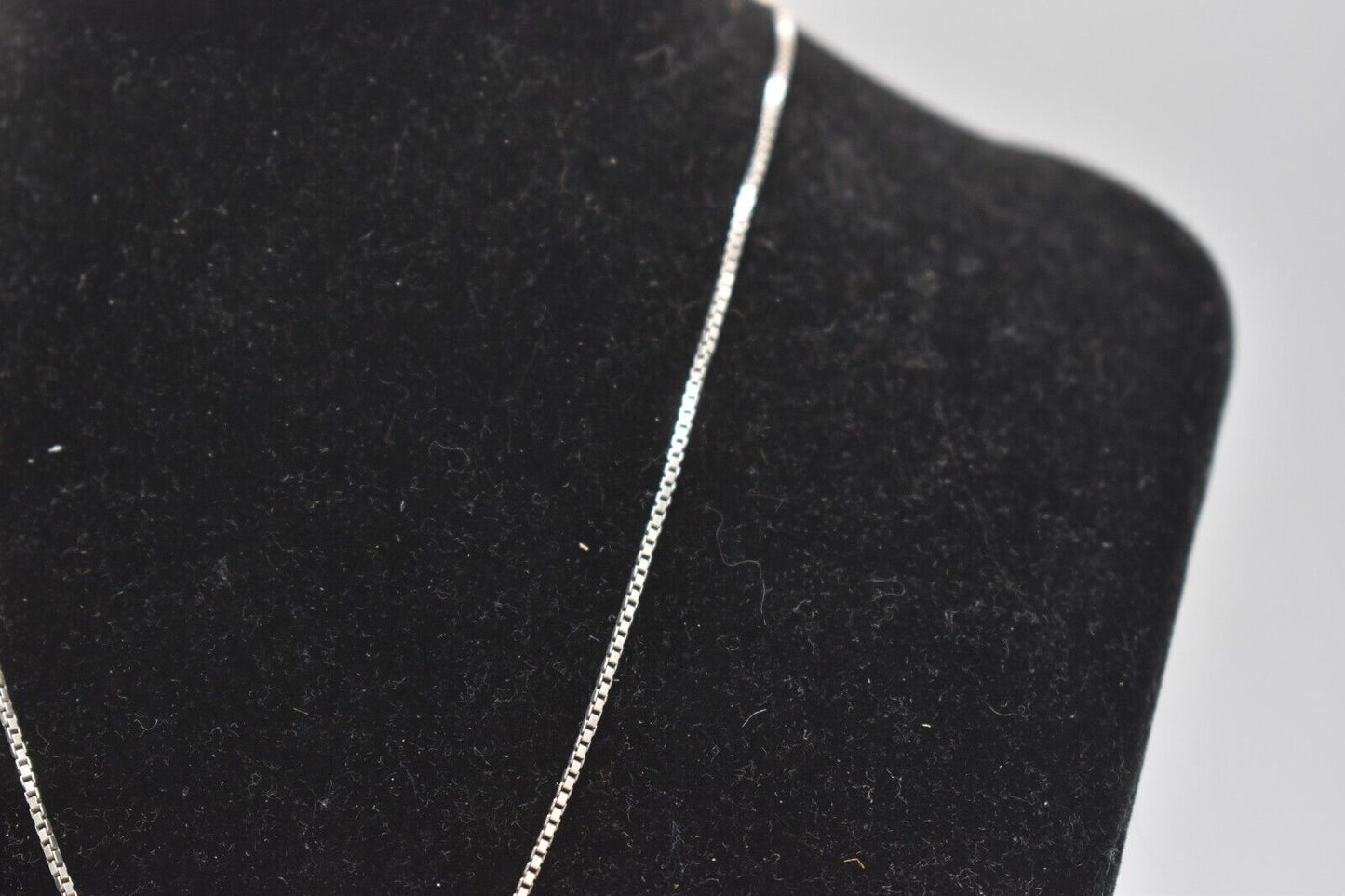 Vintage Sterling Silver 925 Black Agate Minimalist Pendant Necklace 42cm