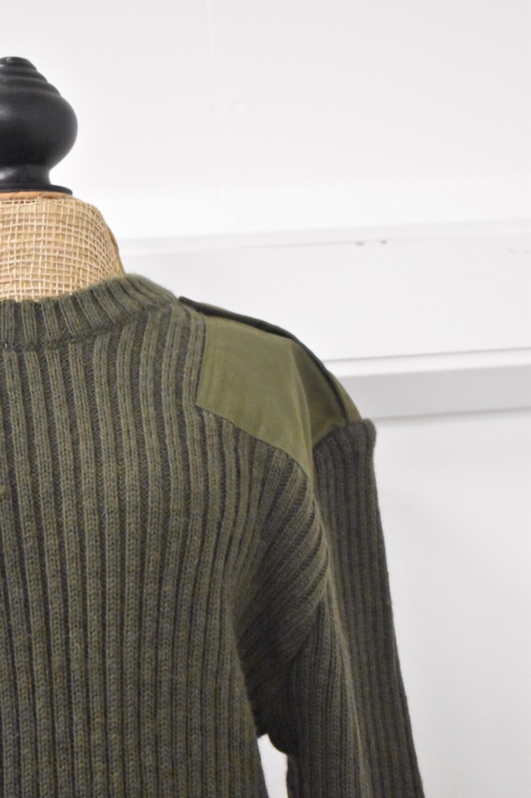 British Army Olive Green Wool Jumper Pullover Thermal Jersey - Size 100cm