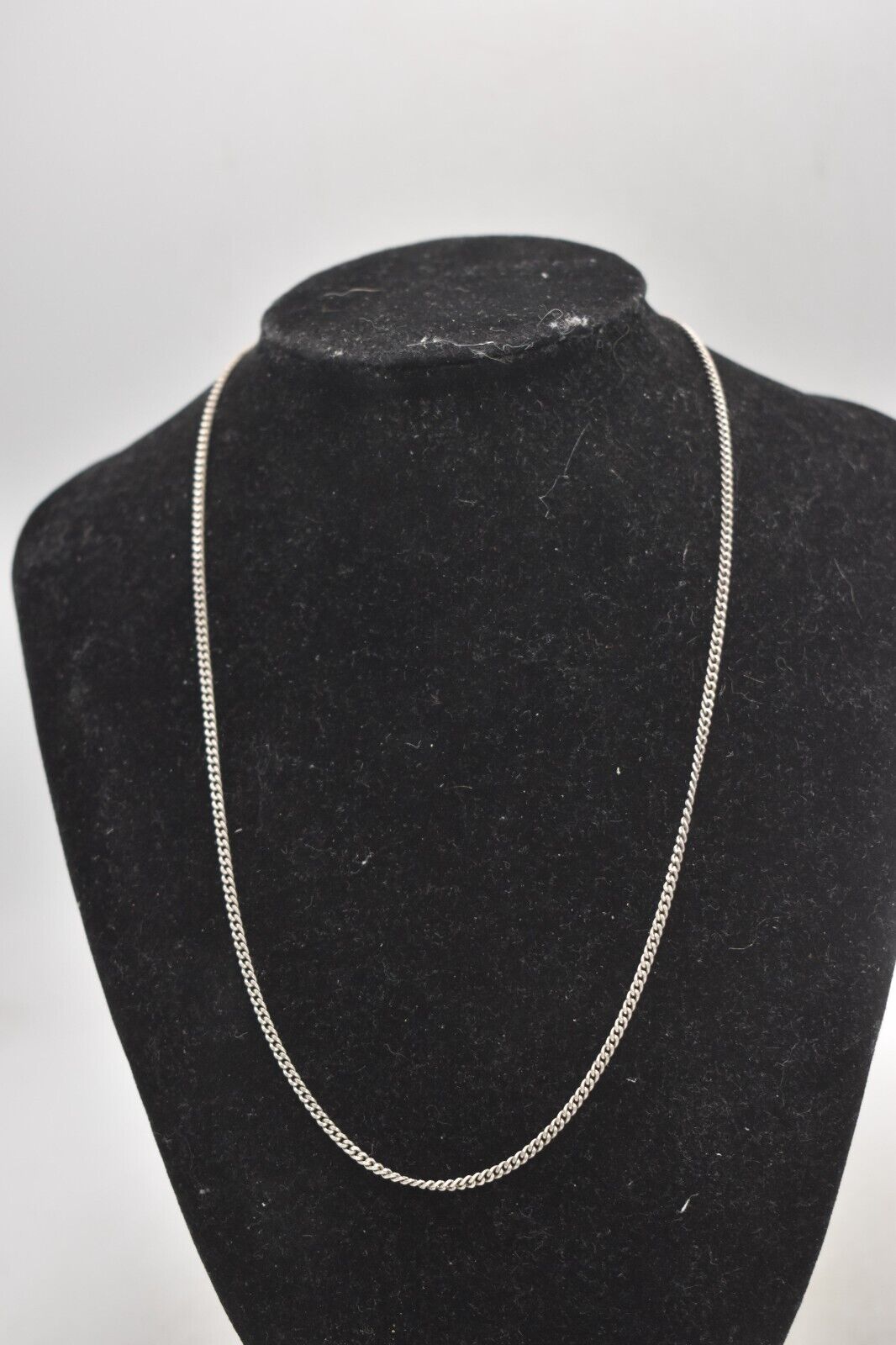 Vintage Sterling Silver 925 Curb Chain Necklace – 46cm