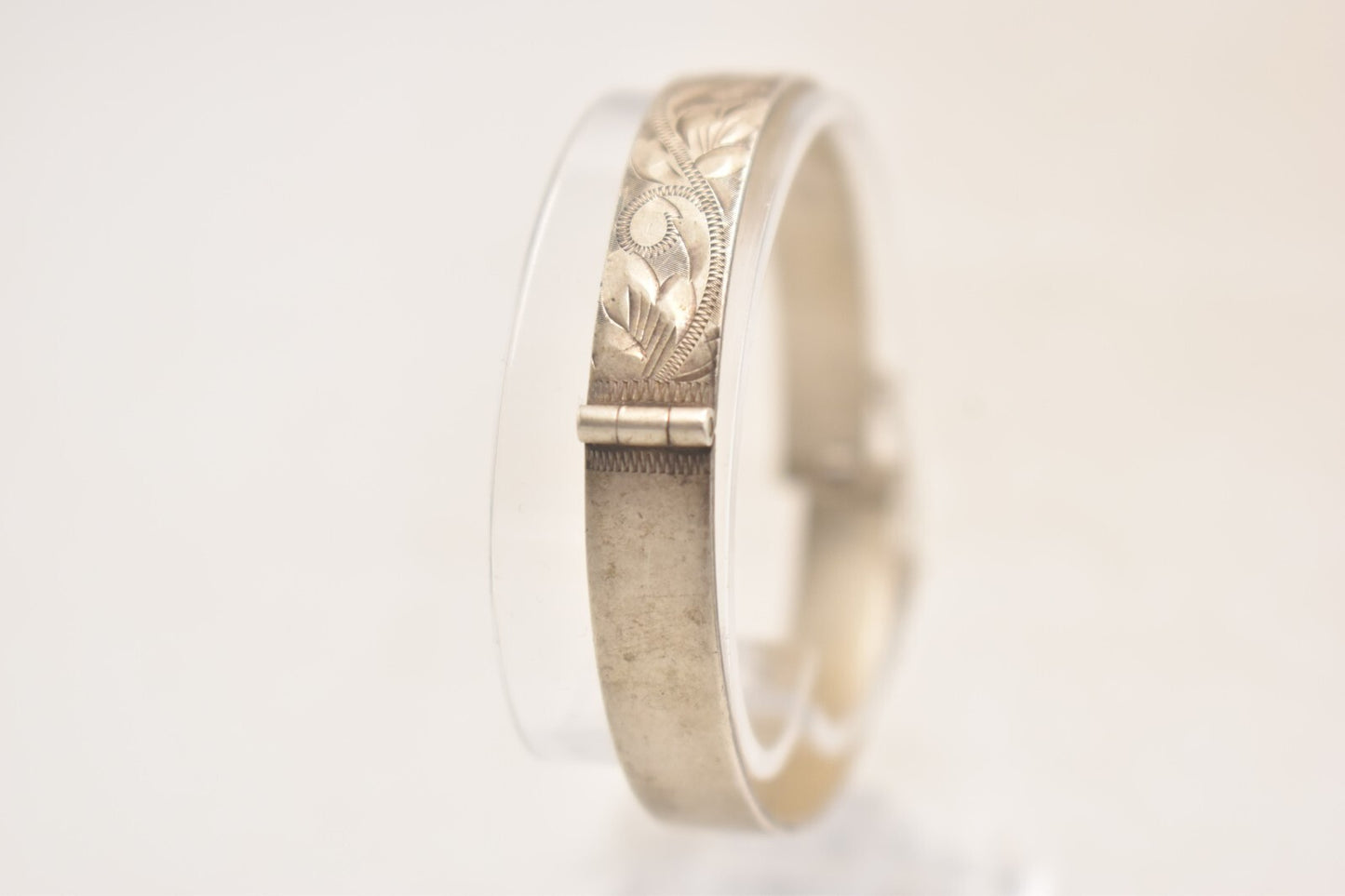 Vintage Sterling Silver 925 Hinged Bangle Bracelet – B Ltd – Birmingham 1983