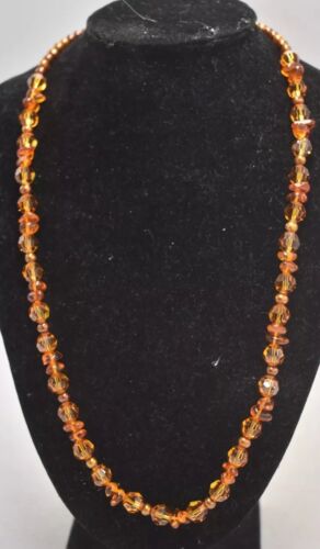 Vintage 925 Sterling Silver & Beaded Baltic Amber Necklace – 56.5cm, 31.9g