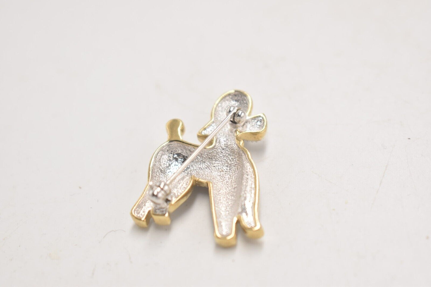 Vintage Poodle Dog Gold Plated and Diamante Brooch – Women's Jewellery