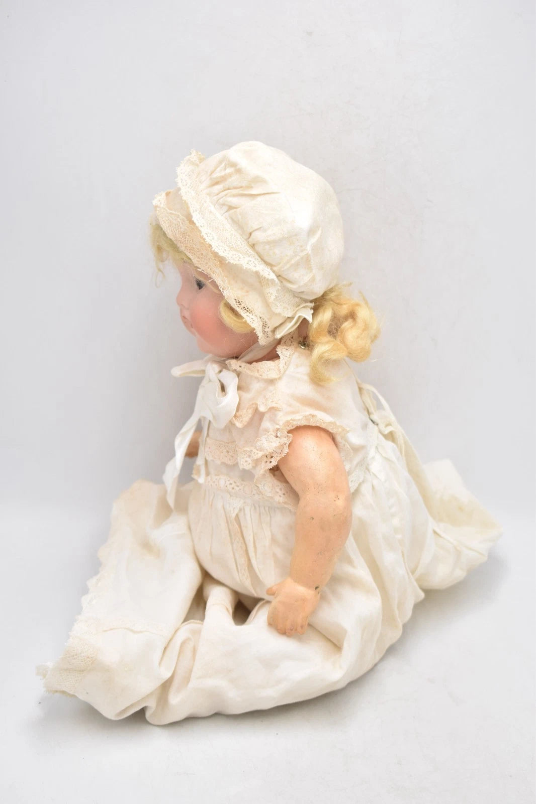 Antique Armand Marseille Bisque Head Doll 990 – Sleep Eyes Open Mouth with Teeth