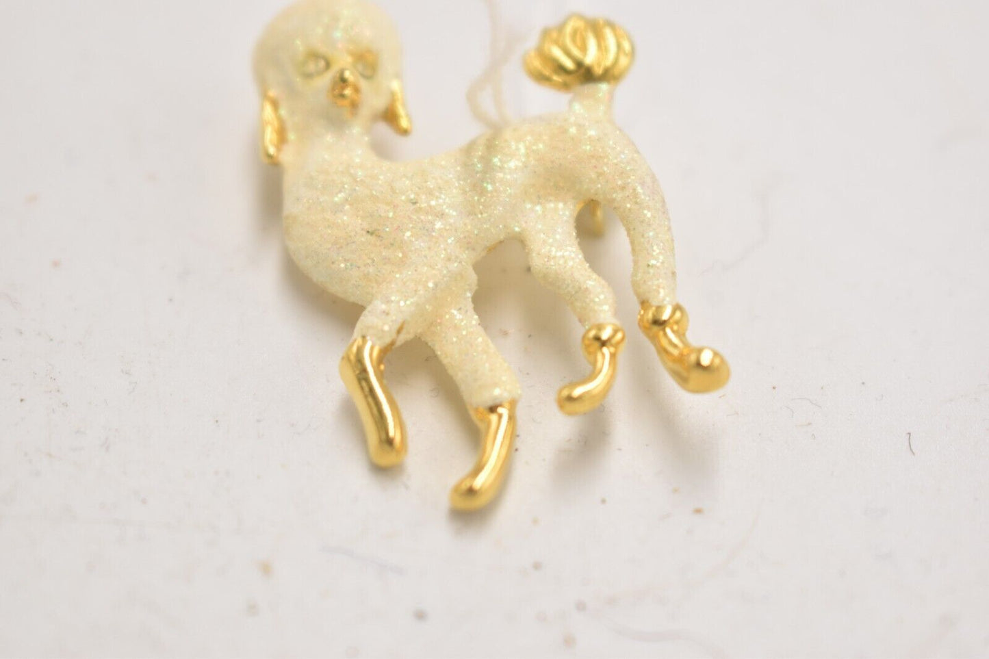 Vintage Poodle Dog Cream & Gold Tone Brooch – Women's Jewellery