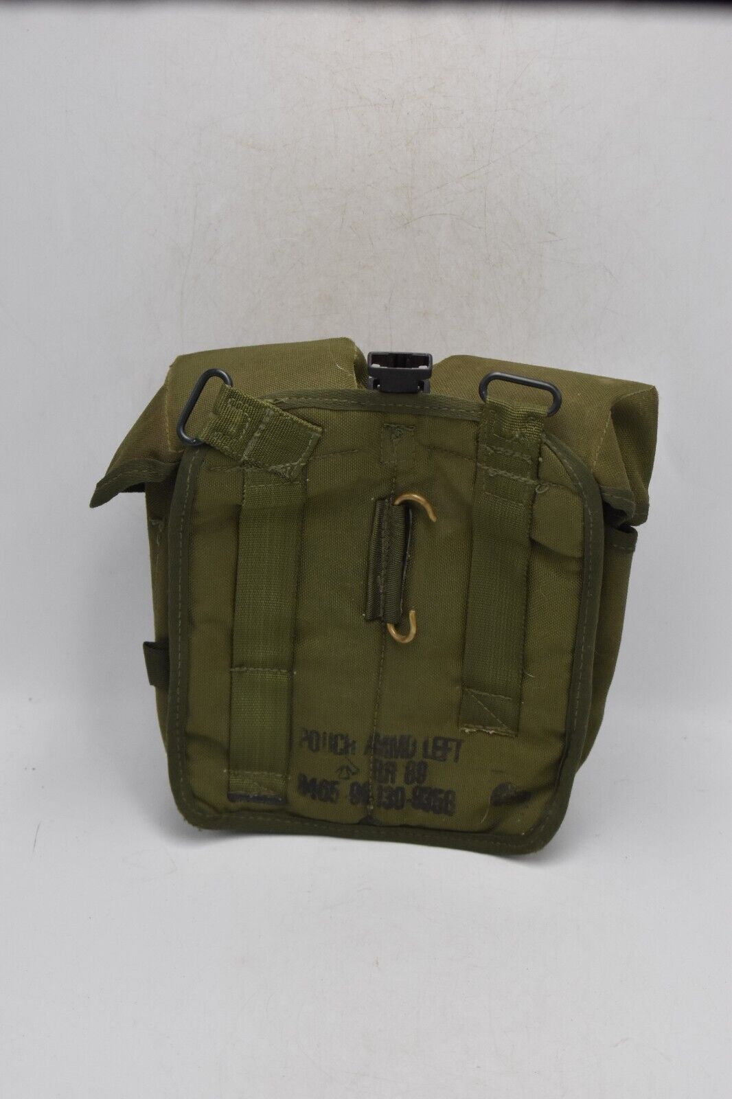 British Army Olive Green PLCE Left Hand Double Ammunition Pouch – Dated 1989