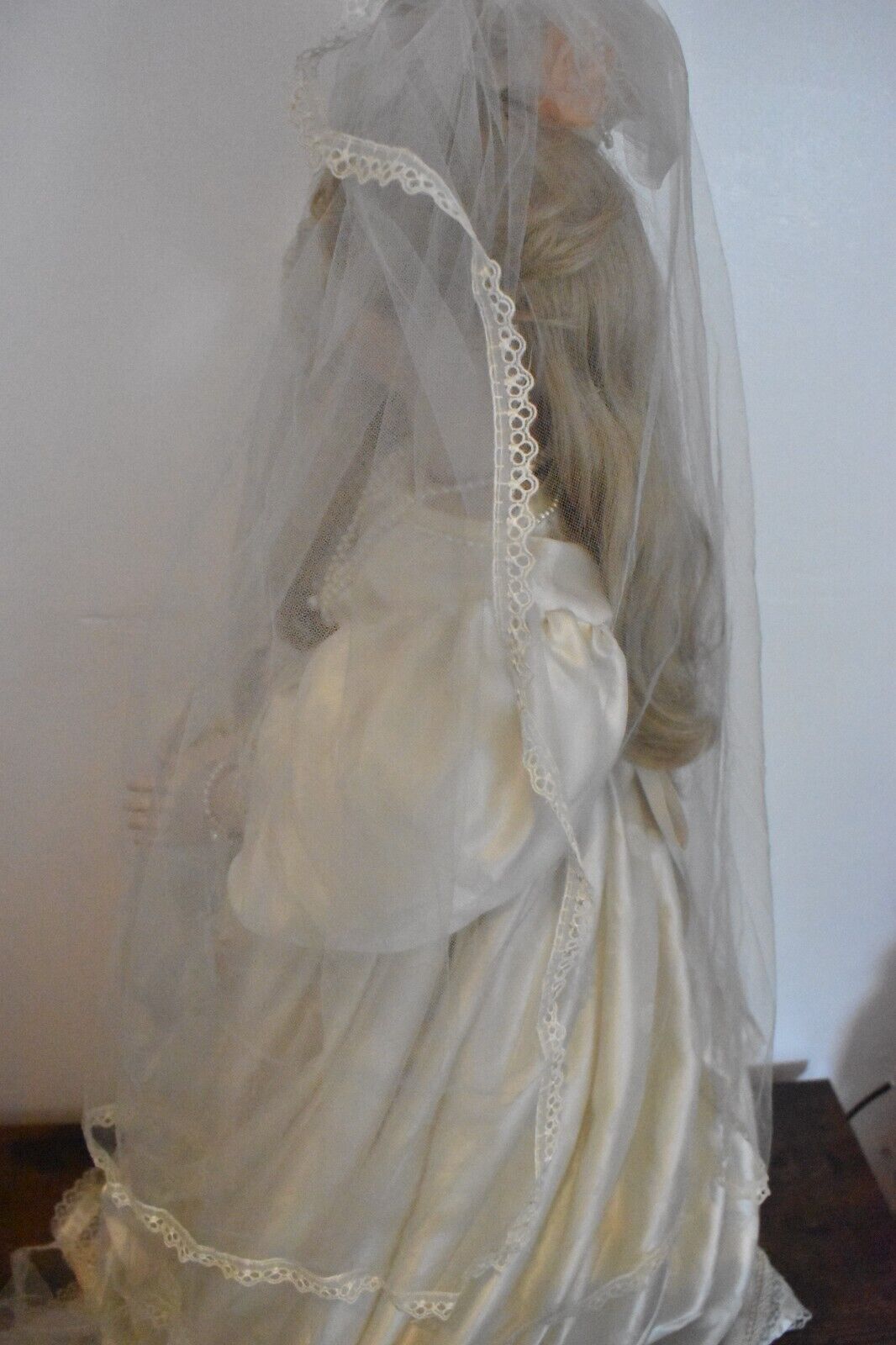 Vintage Reproduction French Bru Jumeau Bride Doll with Seeley Body – 80cm Bisque