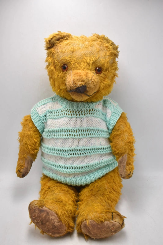 1950s Chiltern English Mohair Teddy Bear Fully Jointed Growler 55cm