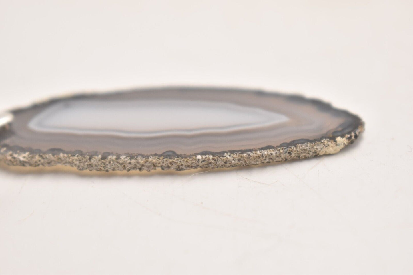 Vintage Sterling Silver 925 and Grey Agate Pendant