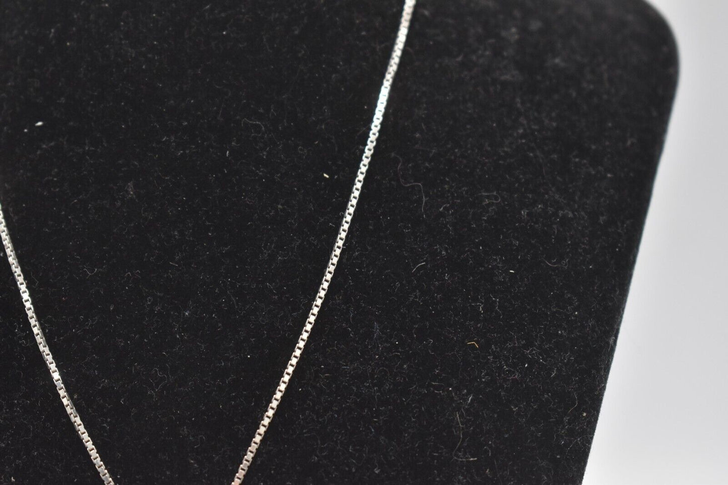 Vintage Sterling Silver 925 Black Agate Minimalist Pendant Necklace 42cm