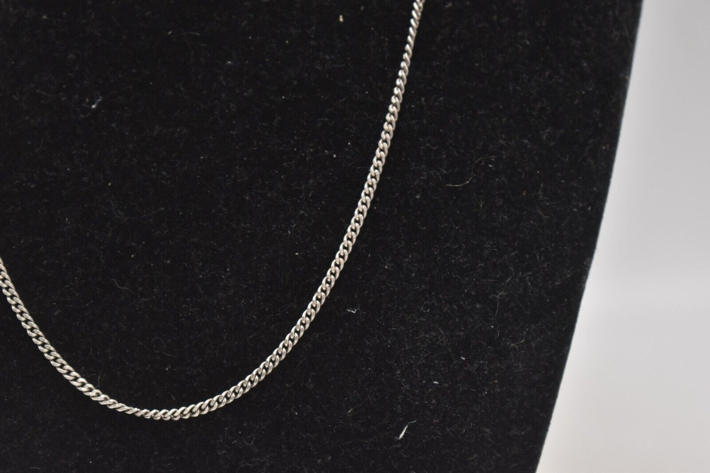 Vintage Sterling Silver 925 Curb Chain Necklace – 46cm