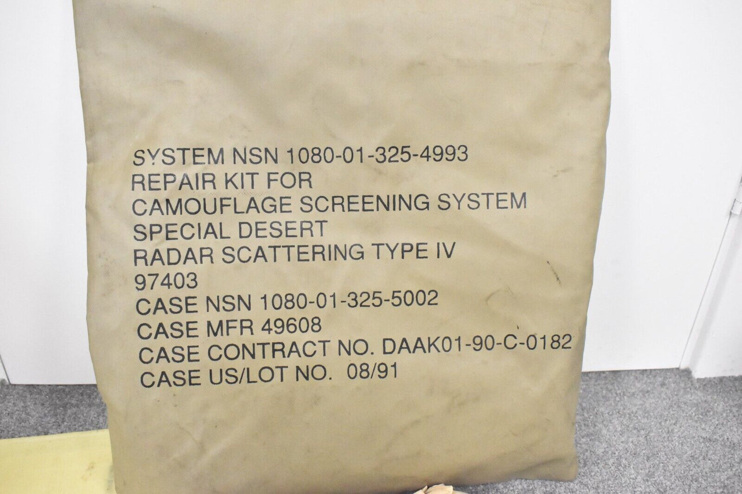 British Army Repair Kit for Camouflage Screening System Desert Radar Scattering