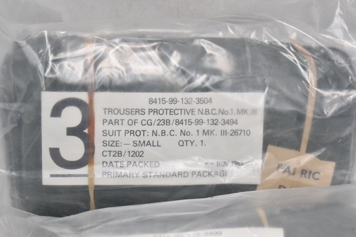 British Army NBC Suit No.1 Mk3 – Size Small – Smock & Trousers – Sealed & Unused