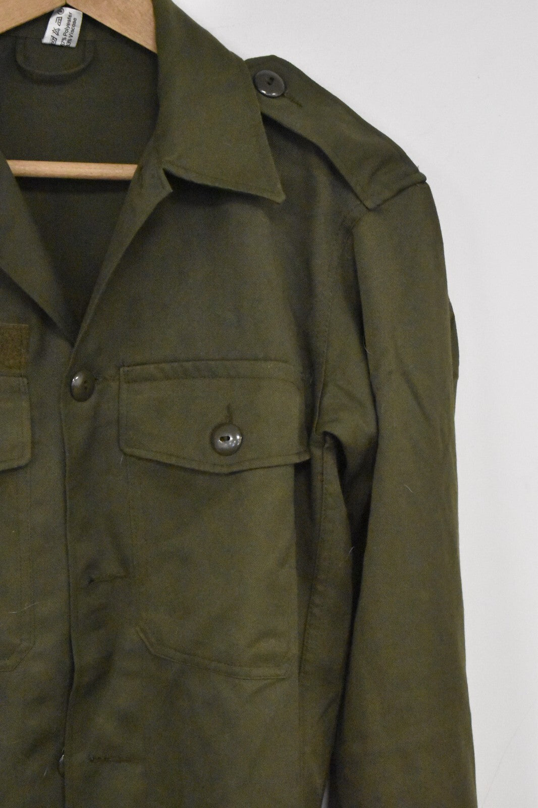 Austrian Army Field Shirt – Heereseigentum Olive – Dated 1983 – 40" Chest