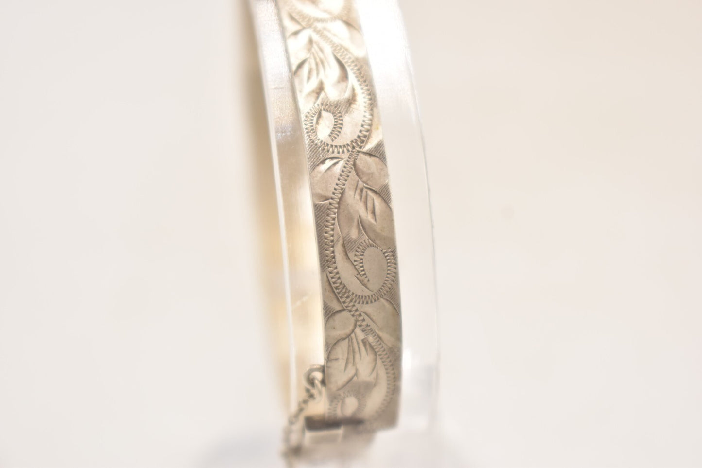 Vintage Sterling Silver 925 Hinged Bangle Bracelet – B Ltd – Birmingham 1983