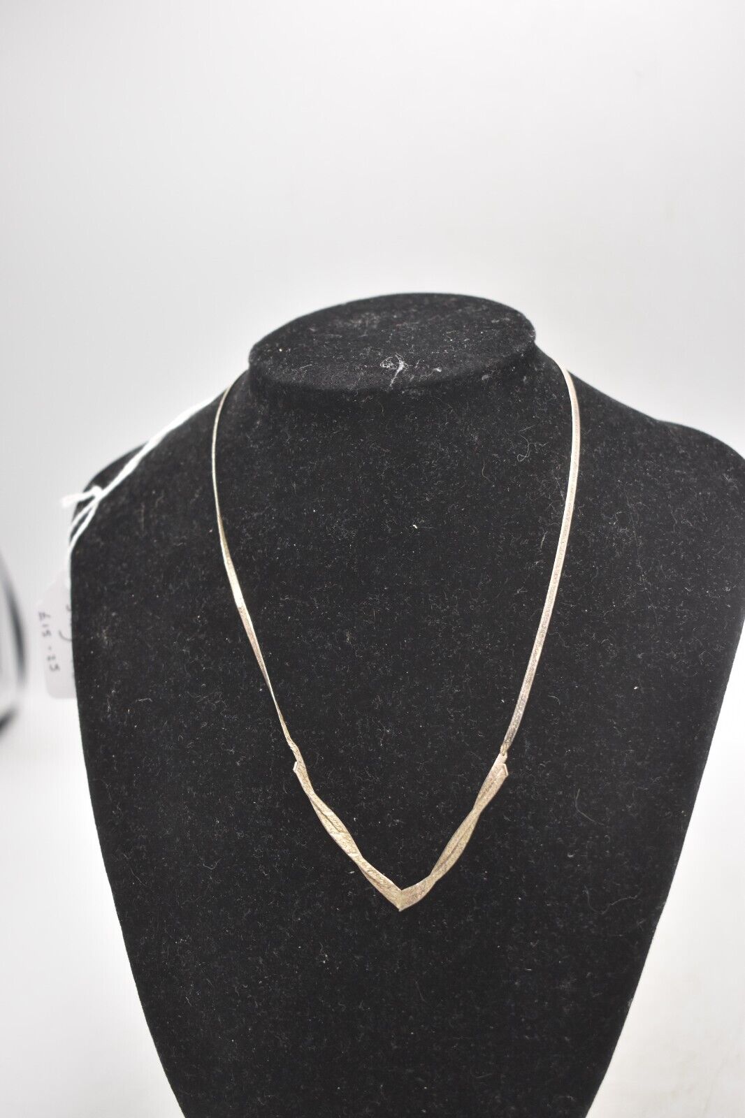 Vintage Sterling Silver 925 Herringbone Necklace 40cm