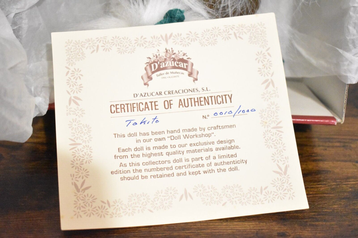 Vintage D'Azucar Native Alaskan Eskimo Doll – Tokito Life-Like Doll, Limited Edition