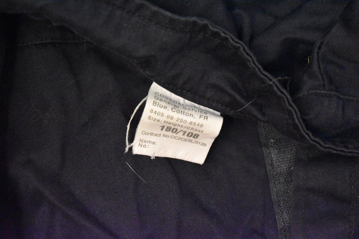 British Royal Navy Weapons Engineer Blue Coveralls Overalls Size 180/108