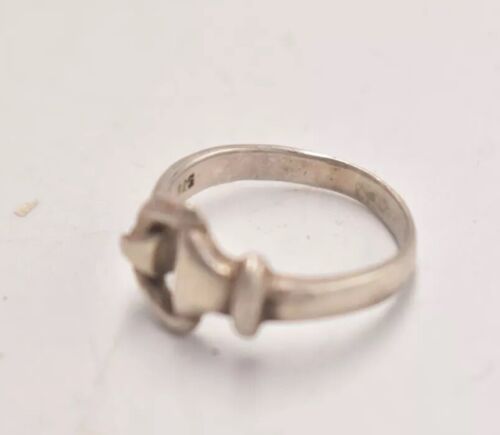 Vintage Sterling Silver 925 Belt Buckle Ring – Size P
