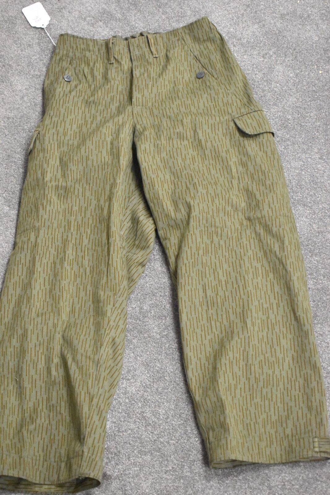East German Army Trousers - Raindrop Strichtarn Camo 34" Waist