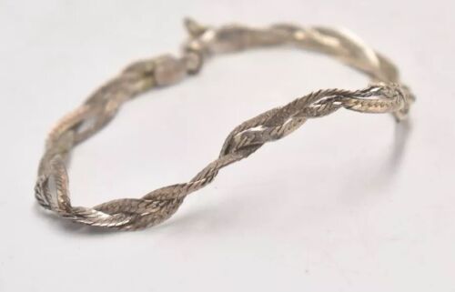 Vintage Sterling Silver 925 Braided Bracelet – Italian – 18cm – 3.51g