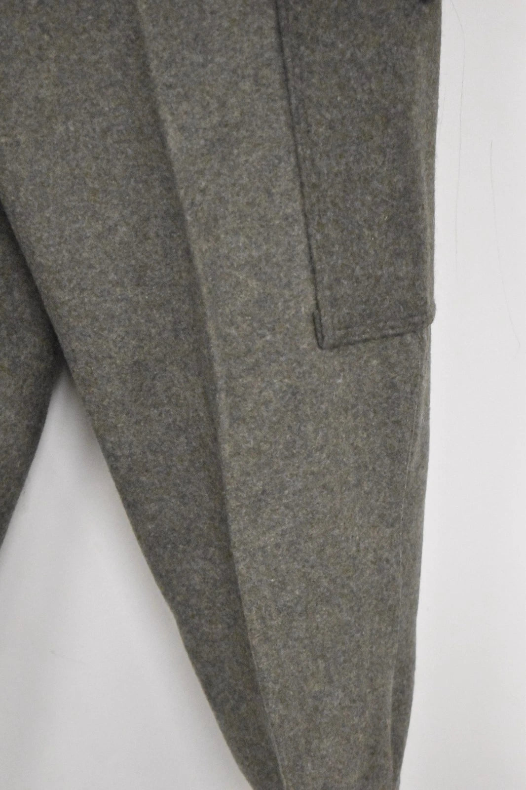 Swedish Army Olive Grey Wool Field Trousers 1947 Dated Leather Straps Military