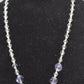 Vintage Crystal & Purple Amethyst Graduated Faceted Necklace - 42cm