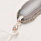Vintage Sterling Silver 925 and Grey Agate Pendant