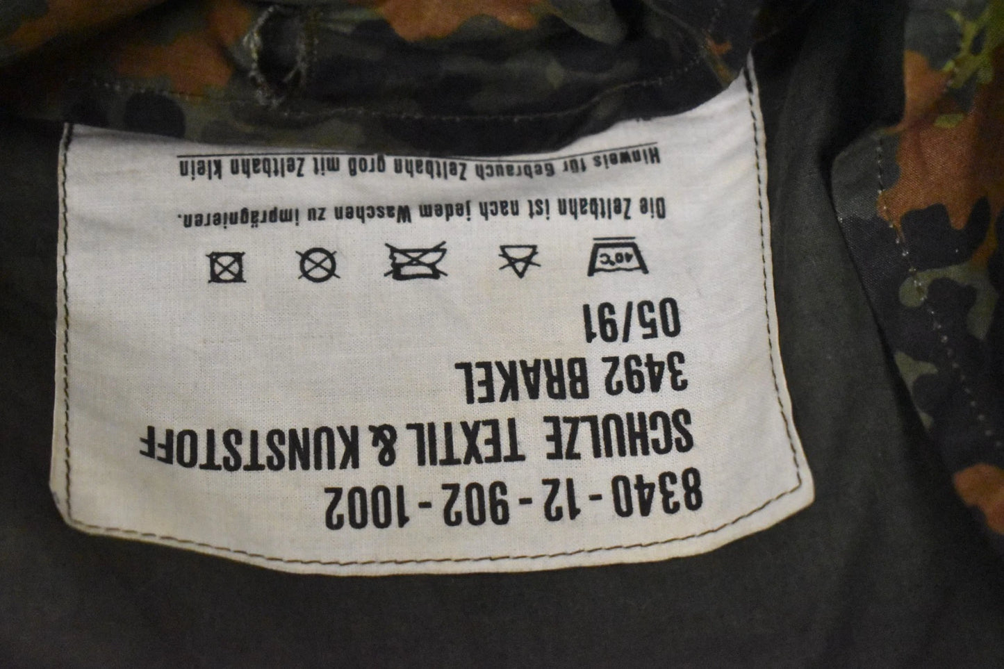 German Army Bundeswehr Flecktarn Zeltbahn Shelter Military Surplus