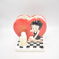 Vintage Betty Boop "With Love" Salt & Pepper Pots & Napkin Holder – Boxed