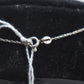 Vintage Sterling Silver 925 Necklace with Red Faceted Glass Crystal Pendant 45cm