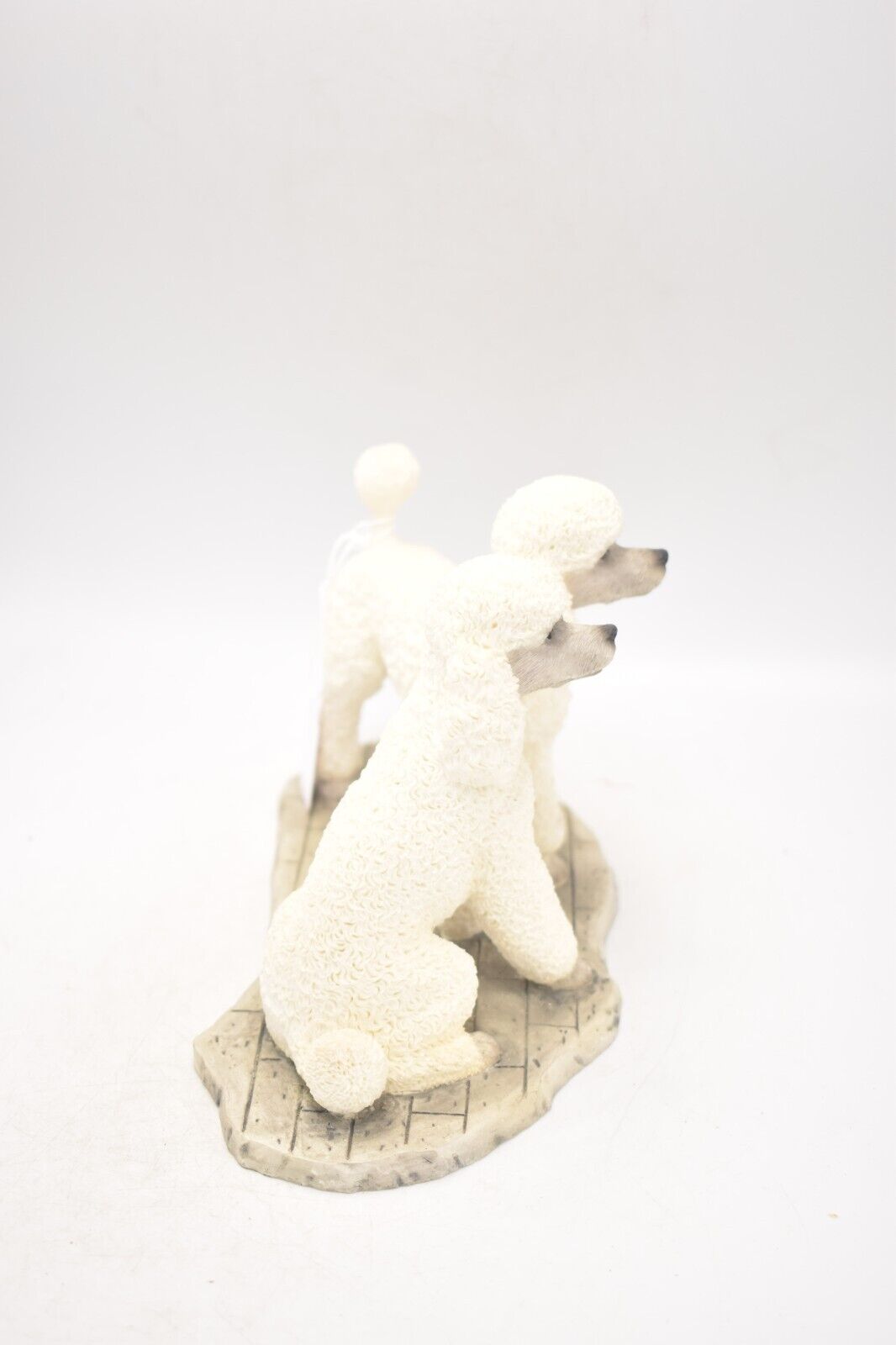 Vintage The Leonardo Collection Poodle Dog Duo Figurine – White, Elegant