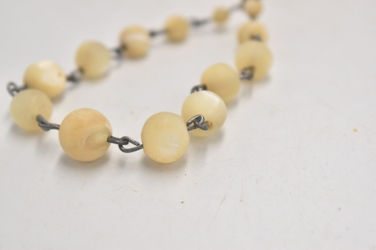 Vintage Quartz Beaded Bracelet – 22cm – Costume Jewellery