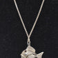 Vintage 925 Sterling Silver Fish Pendant Necklace – Italy