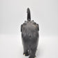 Antique Vintage Black Ebony Wood Elephant Statue – Hand-Carved Figurine – 1.4KG