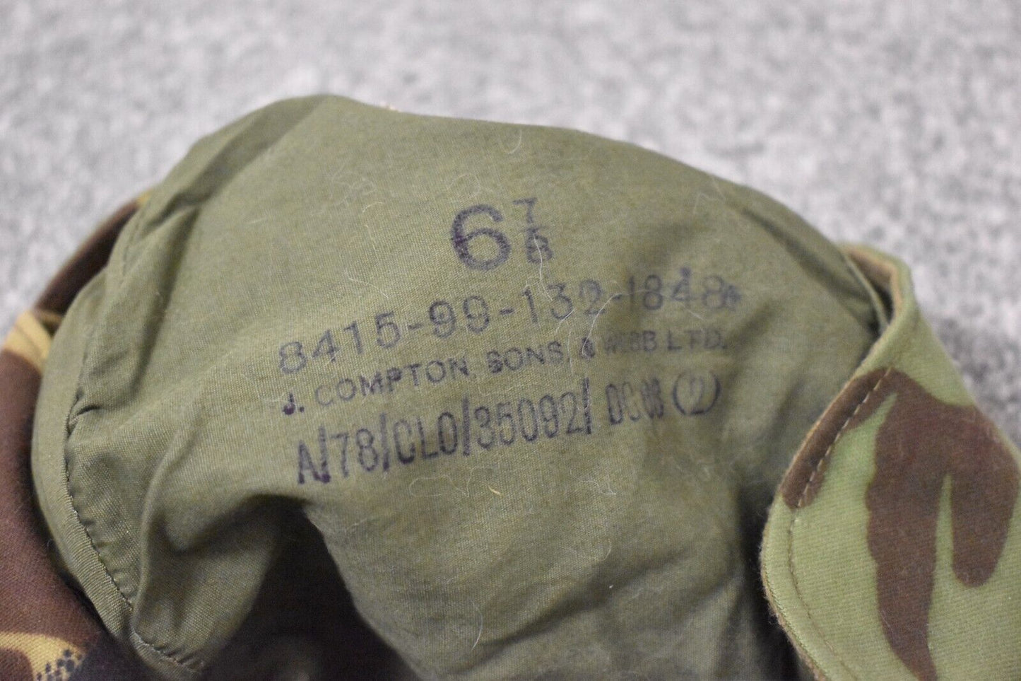 British Army Falklands War 68 Pattern DPM Patrol Combat Cap Crap Hat Size 6 7/8