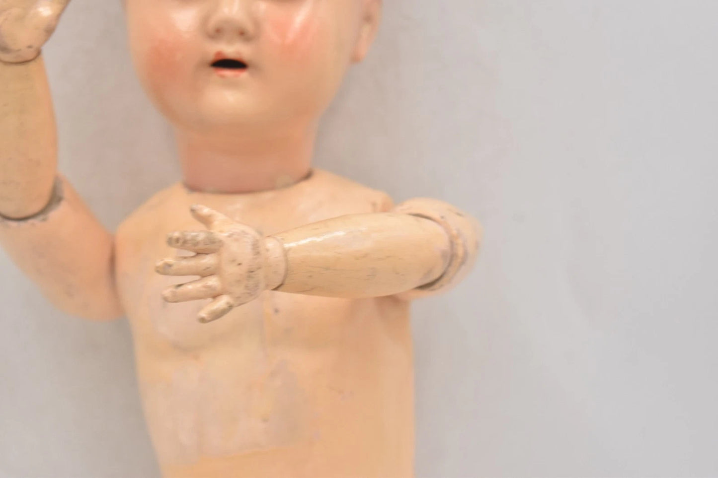 Antique Schoenau & Hoffmeister 1909 Bisque Doll 58cm Sleepy Blinking Eyes