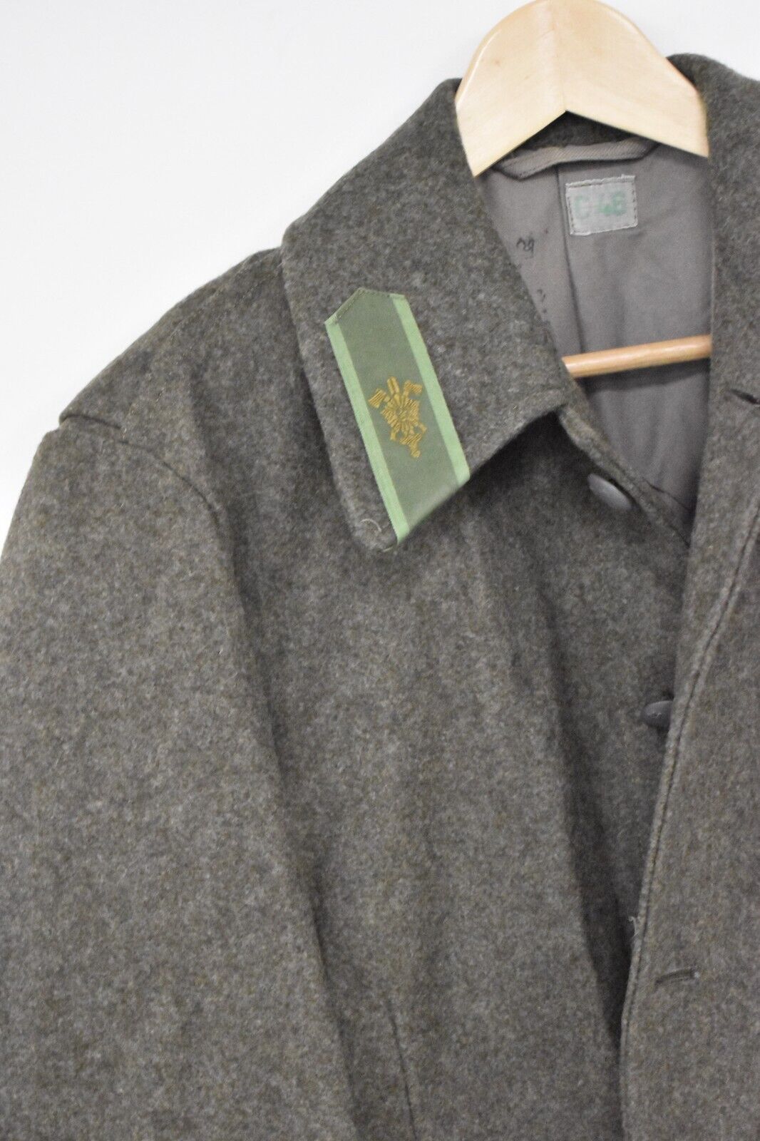 Vintage 1960s Swedish Army Haga Wool Jacket – Size 46" Chest – Dated 1962