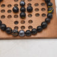 Antique Solitaire Wooden Board with Antique Hand Made Glass Marbles