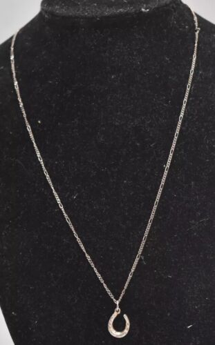 Vintage Sterling Silver 925 Lucky Horse Shoe Pendant Necklace 45cm – FBM Maker