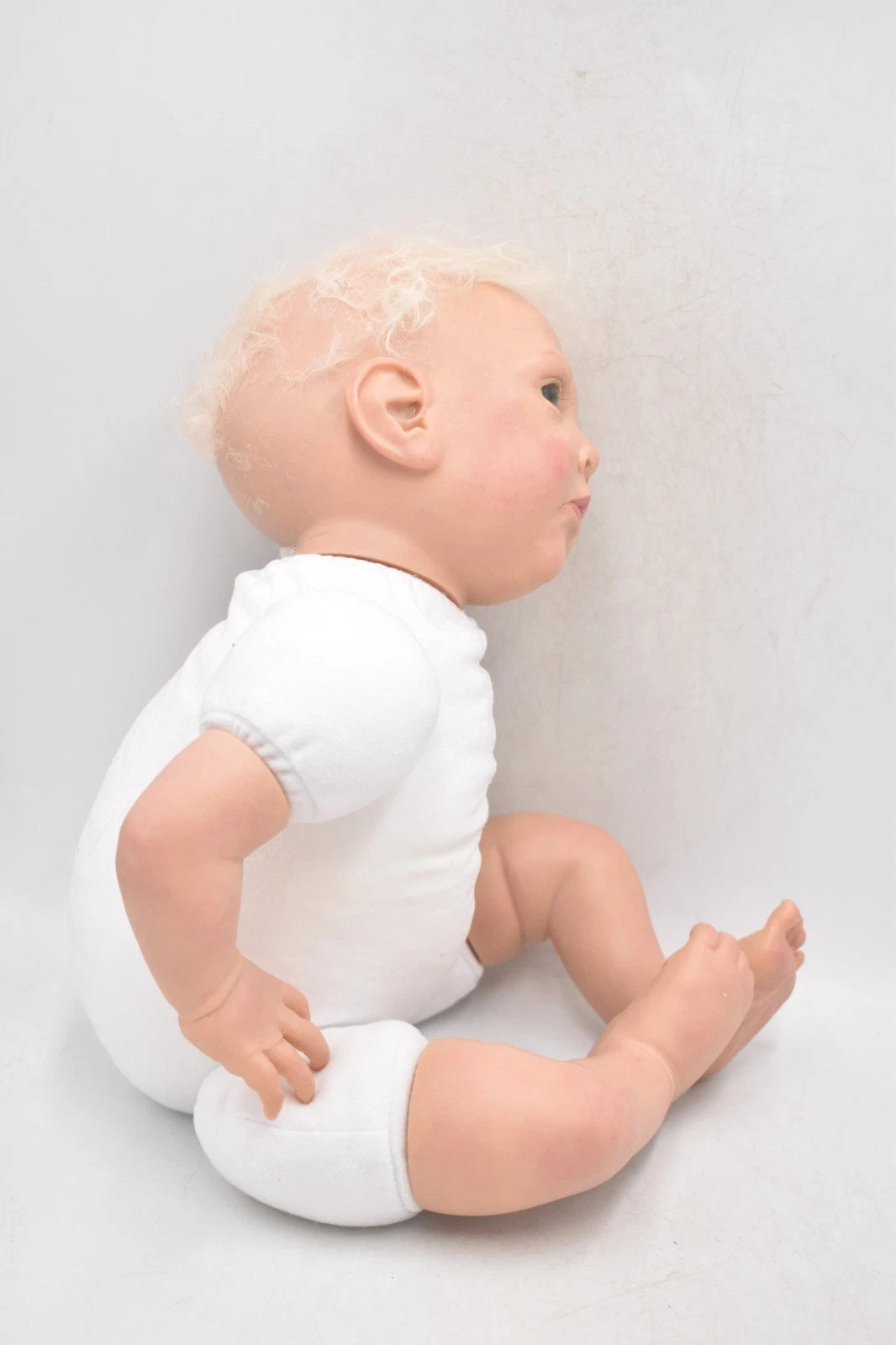 Reborn Baby Girl Annabel by Angie 19" Blonde Hair Blue Eyes Genesis Paint