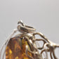 Vintage Sterling Silver 925 & Amber Modernist Large Pendant – 63g