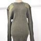 British Army Olive Green Wool Jumper Pullover Thermal Jersey - Size 100cm